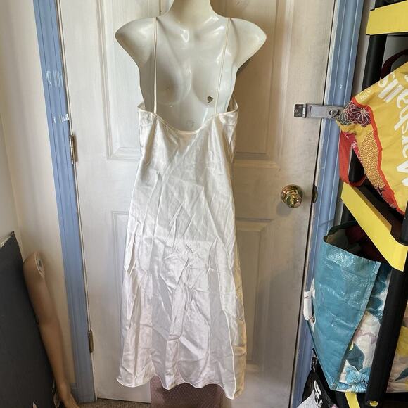 VTG IntimoAmore Women XS SlipDress Babydoll Nightie Lingerie SatinIvory Romantic - Picture 7 of 8